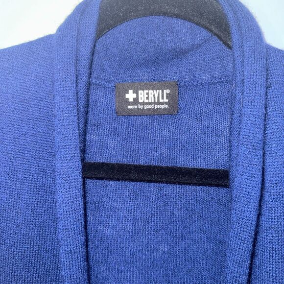 +Beryll Cashmere Open Front Cardigan - Navy O/S - Picture 3 of 4